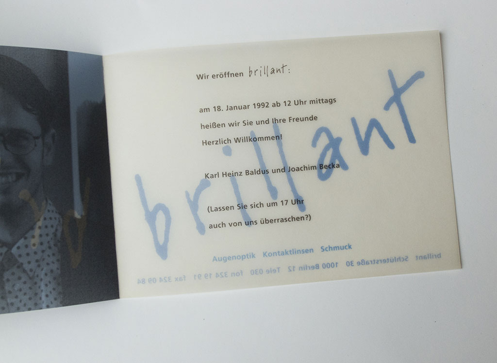 brillant Augenoptik – 1992/Eröffnung 1